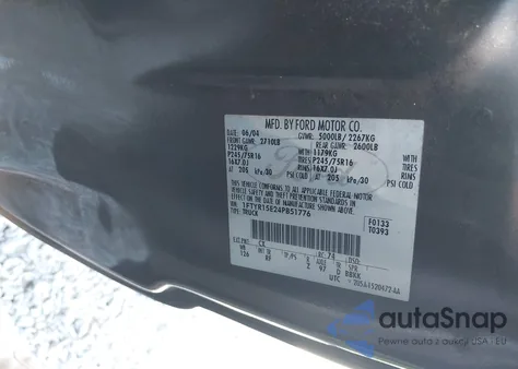 2004 Ford Ranger Xlt из США, поврежденный, VIN 1FTYR15E24PB51776